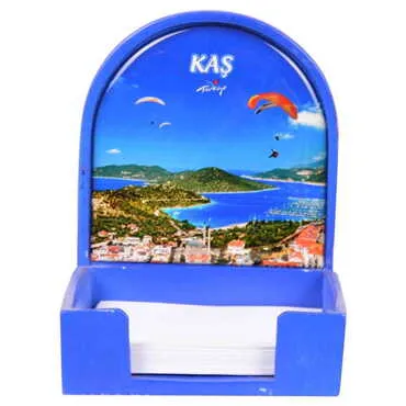 Kas Themed Polyester Blue Note Holder - 4