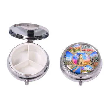Belek Themed Customised Epoxy Round Pill Box 50x15 mm - 5