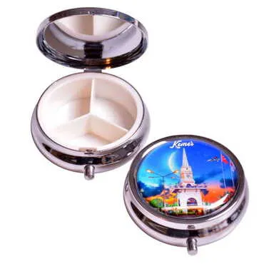 Kemer Themed Customised Epoxy Round Pill Box 50x15 mm - 3