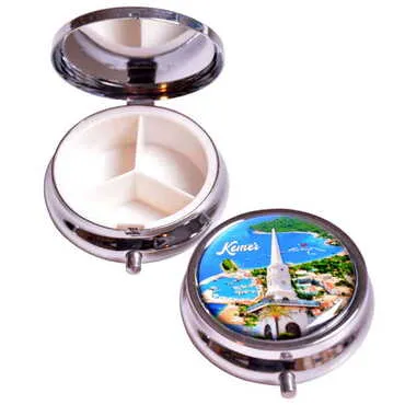 Kemer Themed Customised Epoxy Round Pill Box 50x15 mm - 4