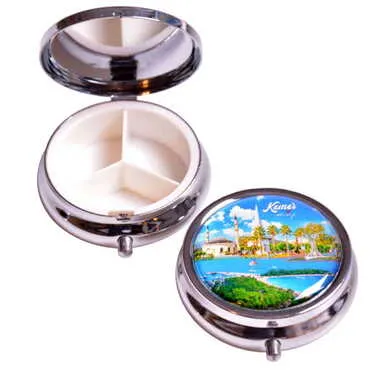 Kemer Themed Customised Epoxy Round Pill Box 50x15 mm - 5
