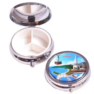 Kemer Themed Customised Epoxy Round Pill Box 50x15 mm - 6