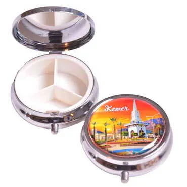 Kemer Themed Customised Epoxy Round Pill Box 50x15 mm - 7