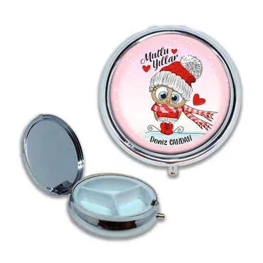 Christmas Themed Customised Epoxy Round Pill Box 50x15 mm - 3