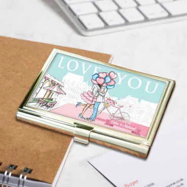 Sweetheart Themed Customised Metal Card Holder 94x60x8 mm - 2