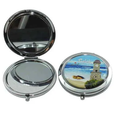 Belek Themed Customised Metal Epoxy Travel Make Up Compact Mirror 70x11 mm - 4