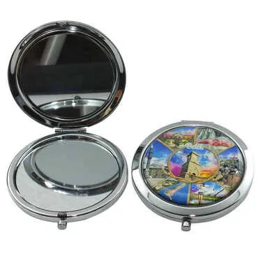 Belek Themed Customised Metal Epoxy Travel Make Up Compact Mirror 70x11 mm - 5