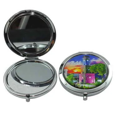 Belek Themed Customised Metal Epoxy Travel Make Up Compact Mirror 70x11 mm - 6