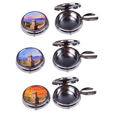 Toptan Antalya Temalı Myros Metal Cep Küllük 50x15 mm - 2