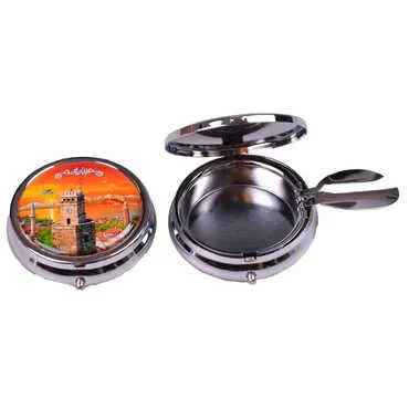 Toptan Antalya Temalı Myros Metal Cep Küllük 50x15 mm - 3