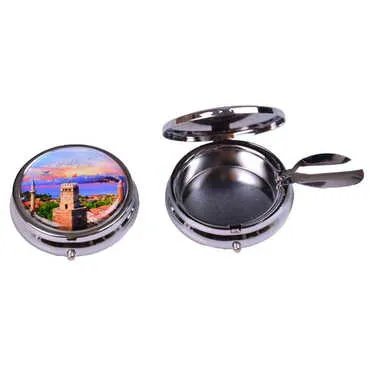 Toptan Antalya Temalı Myros Metal Cep Küllük 50x15 mm - 4