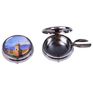 Toptan Antalya Temalı Myros Metal Cep Küllük 50x15 mm - 5