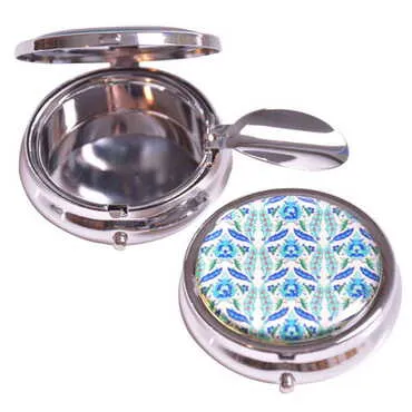 Tile Pattern Themed Customised Metal Epoxy Travel Pocket Ashtray 50x15 mm - 6