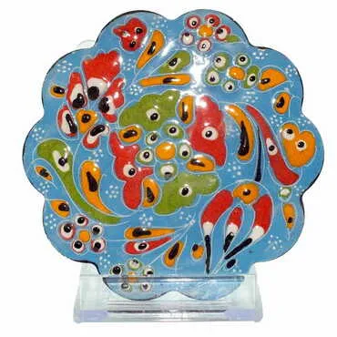 Toptan Kazima Kabartma Çini Bardakaltı - 3