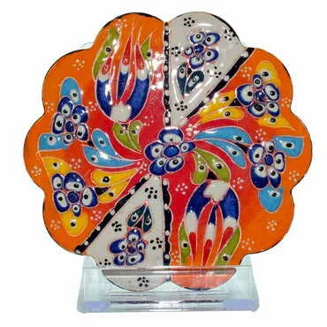 Toptan Kazima Kabartma Çini Bardakaltı - 5