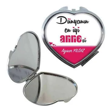 Toptan Anneye Özel Myros Kalp  Ayna 70*65*8 Mm - 2