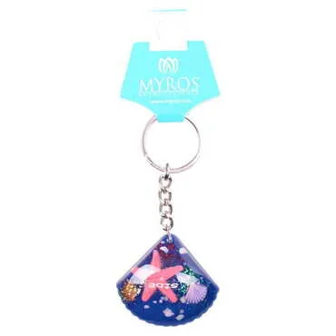 Sea Creatures Themed Customised Transparent Polyester Keyring - 4