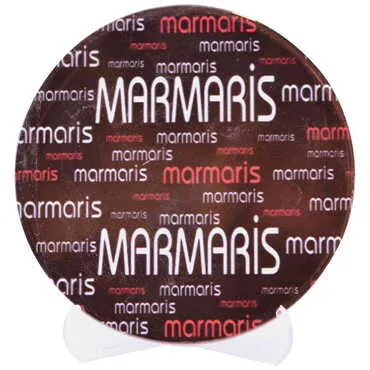 Marmaris Themed Turkish Ceramic Turkey Themed Round Trivet 110 mm - 3
