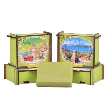 Antalya Themed Small Wooden Soap Box - 6