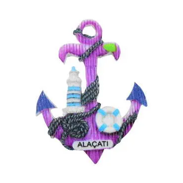 Alacati Themed Polyester UV Printed Stoned And Nacrous Fridge Magnet - 4