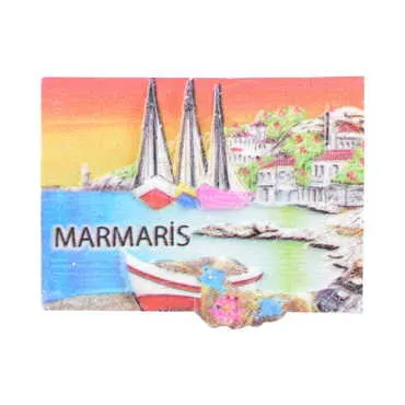 Toptan Marmaris Temalı Polyester Uv Baskılı Magnet - 6