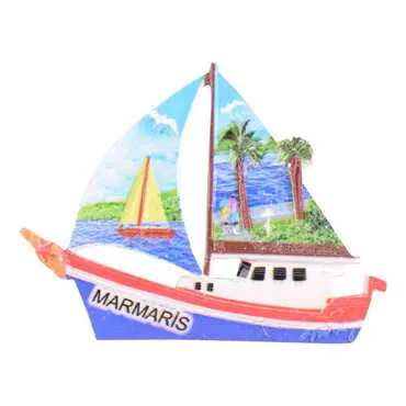 Toptan Marmaris Temalı Polyester Uv Baskılı Magnet - 11