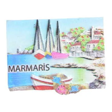 Toptan Marmaris Temalı Polyester Uv Baskılı Magnet - 12