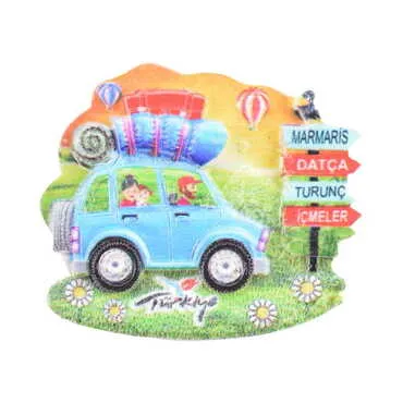 Toptan Marmaris Temalı Polyester Uv Baskılı Magnet - 13
