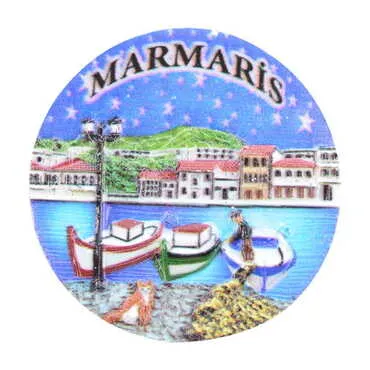 Toptan Marmaris Temalı Polyester Uv Baskılı Magnet - 17