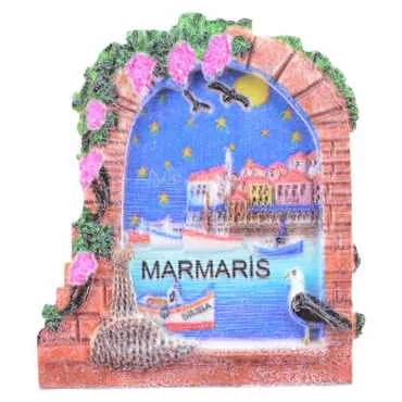 Toptan Marmaris Temalı Polyester Uv Baskılı Magnet - 22