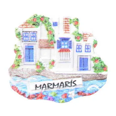 Toptan Marmaris Temalı Polyester Uv Baskılı Magnet - 25
