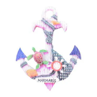 Toptan Marmaris Temalı Polyester Uv Baskılı Magnet - 40