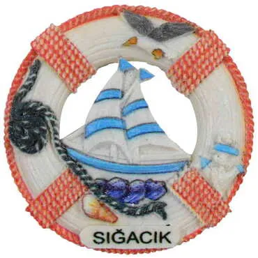 Sığacık Themed Polyester UV Printed Stoned And Nacrous Fridge Magnet - 4