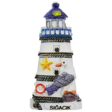 Sığacık Themed Polyester UV Printed Stoned And Nacrous Fridge Magnet - 9
