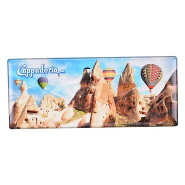 Wholesale Cappadocia Themed Myros Panoramic Refrigerator Magnet 120x50 mm