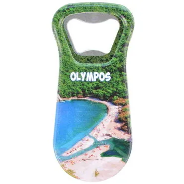 Wholesale Olympos Themed UV Printed Bottle Opener Refrigerator Magnet 95x43 mm
