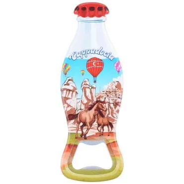 Wholesale Cappadocia Themed Myros Bottle Opener Refrigerator Magnet 42x120 mm