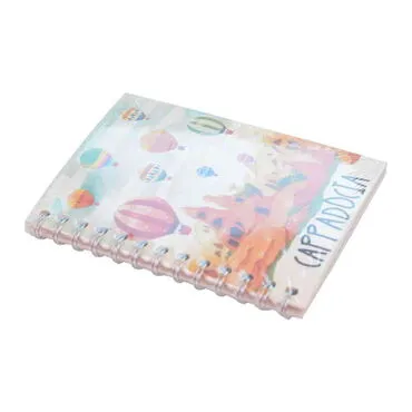 Wholesale Cappadocia Themed Wooden Cover Notebook 90x140 mm - Standart - 3