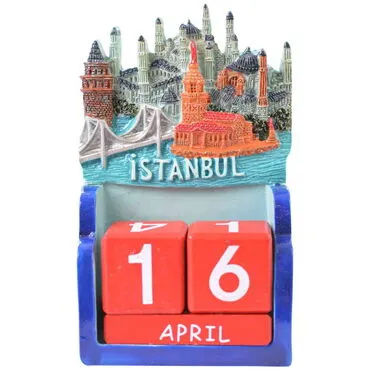 Wholesale Polyester Blue İstanbul Calendar - Standart