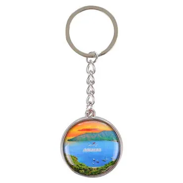 Wholesale Adrasan Themed Myros Metal Round Keychain 40x95 mm