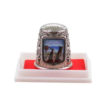 Wholesale Cappadocia Themed Myros Metal Square Thimble 20x25 mm