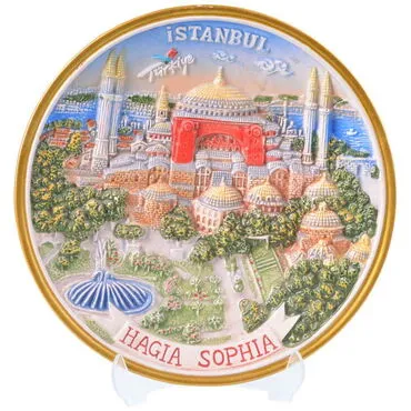 Wholesale 15 cm Hagia Sophia Istanbul Decorative Plate
