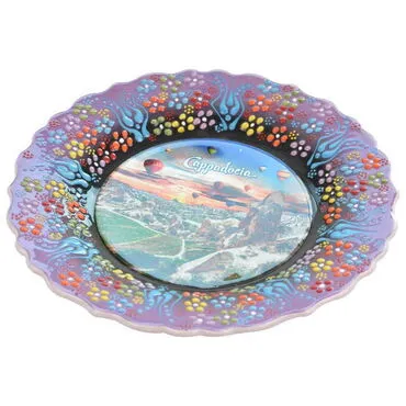 Toptan Kapadokya Temalı Myros 25 Cm Resi̇m Tabak - 3