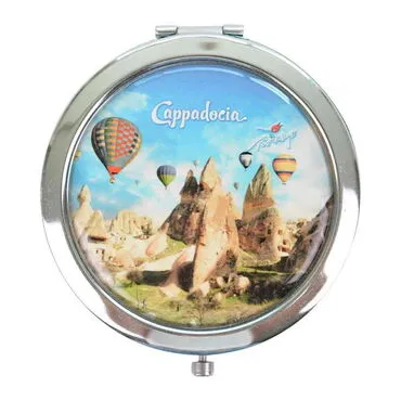 Wholesale Cappadocia Themed Myros Metal Round Mirror 70x11 mm