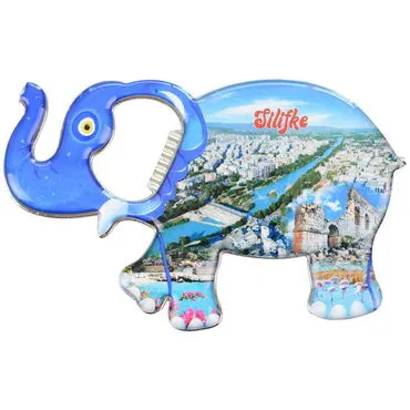 Wholesale Silifke Themed Myros Elephant Bottle Opener Refrigerator Magnet T 98*61 mm