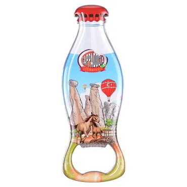 Wholesale Cappadocia Themed Myros Metal Bottle Opener Refrigerator Magnet 120x41 mm