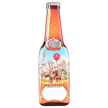 Wholesale Cappadocia Themed Myros Metal Beer Bottle Opener Refrigerator Magnet 130x39 mm