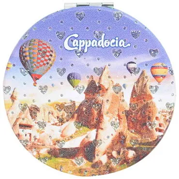 Wholesale Cappadocia Themed Myros Round Pocket Mirror