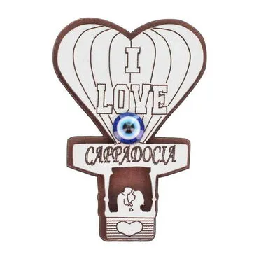 Wholesale Cappadocia Themed Myros Wooden Refrigerator Magnet