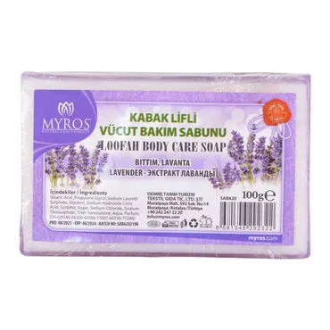 Toptan 100 Gr.d.dörtgen Bi̇tti̇m Lavanta Esansli Kabak Li̇fli̇ Vücut Bakim Sabunu 